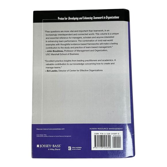 DEVELOPING AND ENHANCING TEAMWORK IN ORGANIZATIONS: By Jossey -Bass Used - Picture 8 of 8